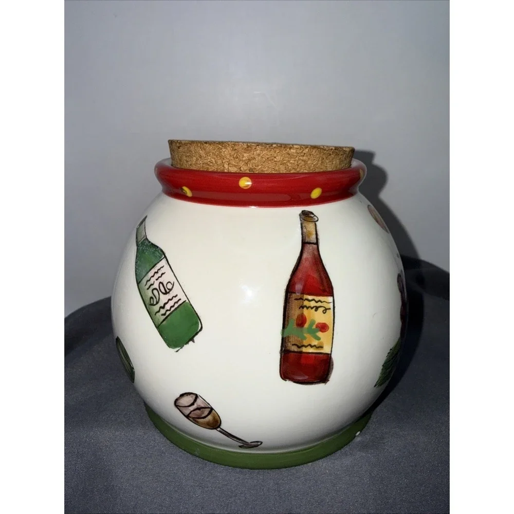 Decorative Nantucket  Home  Porcelain Wine Fund Jar Pre Owned